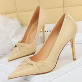 Shoes Spring Woman Pumps Pu Leather Shoes Women Heels Stiletto Fashion Office Shoes High Heels Ladies Shoes Plus Size