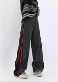 Vintage Multiple Side Stripes Zipper