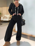 New Autumn And Winter Panties Casual Fashion Pure Color Sweater Suit