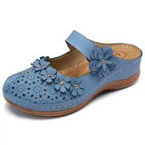Burst Summer Cave Shoes Women Retro Comfortable Slope With Slippers Round Head Soft Leisure Flowers Women Cool