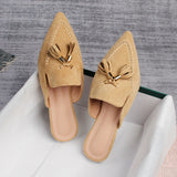 Bottom Half Slippers Women's Spring And Autumn New Pointed Esopapers Design Muller Shoes Single Shoes 41-43