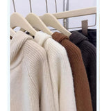 New Simple Casual Double Zipper Sweater Female Shoulder Long Sleeve Hooded Knitted Cardigan Women's Uniform