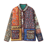 Women's 2025 New Winter Retro Print Casual Loose Cotton