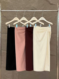 Xixi 2025 Autumn New Temperament Commuting High-Waisted Half-Body Skirt Thin Open Fork Ass Skirt Women