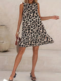 Sleeveless Leopard-Print Summer Vest Dress With Thin Fashion High Personality