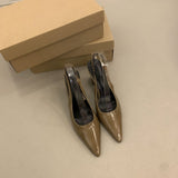 Temperament Baotou Sandals Women 2025 Summer New Korean Commuter Light Heels Paint Coarse Fashion Single
