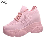 Heels Platform Sneakers Women Breathable Air Mesh Wedge Sock Shoes Woman 2023 Spring Casual Shoes Zapatos De
