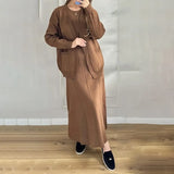 Women's Clothing Autumn 2025 New Fashion Casual Knitwear Jacket Dress Sweater