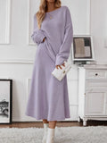 Elegant Knitted Suit Women's Shoulder Sweater Tops In Autumn And Winter