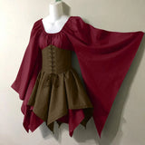 New Party Long-Sleeved Women's Renaissance Medieval Dress Festive