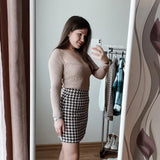 Zingj New Autumn And Winter Elastic Open Shoulder Base Knit-Outfit