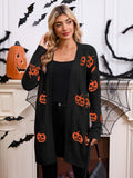 Sweater Girl Halloween Pumpkin Headed Jacket Jacket