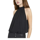 New Design Sleeveless Chiffon Beauty Shoulder French Hanging Neck Vest Women's