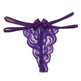 Thong Female Feel Bow Diamond Hollow Without Trace A Line Tone Ultra-Thin Summer