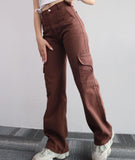 New Jump Casual Trousers Mid-Rise Three-Dimensional Pocket Trousers Waist-Up