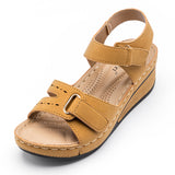 Thick-Bottomed Velvet Sandals Women Wear Slopes And Large Beach Cool
