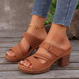 A Font And Slippers Women's Large-Size Car Sewing Magic Sticky Beach Cold