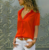 Color Intellectual Style Women's Short Sleeve