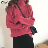 Oversize Sweater Women Autumn Winter Casual Basic Knitted Sweater Pullovers Korean Loose Jumper Streetwear