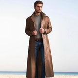 Men's Long-Winded Men's Fashion Plus PU Leather