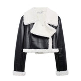 Women's ZA Explosion New Street Fashion Lamb Woolen Jacket