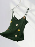 Zingj Bird Original Hand Hook Flower Series Sling Vest My AL Son Sweater Female Summer Outside
