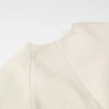 2025 New Women's Fashion V-Neck Solid Color Bhise Tripch With Soft Long-Sleeved