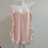 And Gentle Wind Chiffon Folded Aja Skirt Women's Spring And Summer 2025 New French Design Feels Shoulder Lotus Leaf Side Sleeping