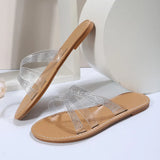 Zingj Slippers Female 2024 Summer Rhinestones Wear Casual One-Line Simple Fashion Large Size