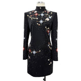 New Star Fashion Heavy Industry Diamond Embroidery Embroidery Hot Diamond Body Long-Sleeved