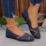 Shoes Women 2025 New Round Head Flat Bottom Lazy One Foot Pedal Women's Shoes Work