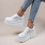New Large-Size Thick-Soled Women's Shoes Summer Hollow Loose Cake Bottom Slope And Fashion Casual Single Shoes