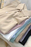 Office Lady Blouse Women White Long Sleeve Tops Spring Autumn 2023 Korean Fashion Shirt Solid Loose Shirt Clothes