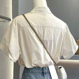 Women's Top 2025 Summer Summer High-End Niche Design Shirts Are Particularly Age-Old French Professional