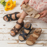 Large-Size Casual Fish-Mouthed Shoes Wish Roman Wind Sandals Women Wear Magic Stickers Women's Roman