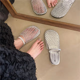 Red Fishing Net Sandals Women Summer New Wear Seaside Holiday Hollow Sexy Breathable Cool Drag