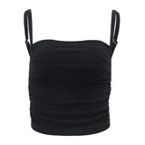 Zingj Ins Spring Burst Fashion Sexy Pure Desire Wind Short Slim Sleeveless Sling