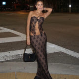 Women's New 2025 Summer Lace Dress Spliced Bras Summer Decoration Sexy Suit