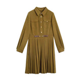 Dress Autumn 2025 New Collar Loose Long Sleeve A Simple Elegant Dress Women's Long