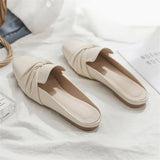 Bag Head Half Slippers Women Wearing Flat Net Red Cold Drag 2025 New Fashion Muller
