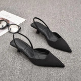 Tip High Heels 2025 New Summer Shallow Mouth Bao Head Women's Shoes Comfortable Fairy With