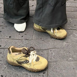 New Four-Season Forrest Shoes Wasteland Wind Thick-Sed-Stuel-Stude Shoes High-Value Niche Board
