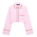 Spring Cut Poplin Shirt 2616731 With Decorative Pajamas