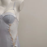 Thin Pajamas 2025 New Female Summer Pure High-End Feel Beautiful Breast Open Sexy With Chest Pads With Slinging