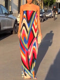 Women's Clothing Print Tective Dress Fake Two High Forkless Sleeveless Sexy Woman