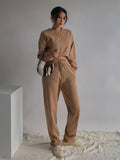 Autumn Spring Two Piece Set Women Tracksuits Harajuku Sweatshirts Elastic Waist Sweatshirt