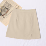 Half-Dressed New Spring And Summer 2025 New Suit Skirt High-Waisted Hip-Proof Open-Fork Skirt