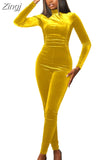 Women's Jumpsuit Spring New Fashion High Collar Long Sleeve High Waist Pants Women Office Elegant Commuting Slim