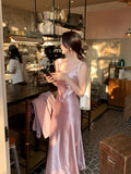 Xixi 13 Lines 2025 Spring And Summer New French Retro Round-Neck Temperament Sling Dress