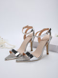 Heels New Temperament Drill High Heel Sandals Women Buckle Tip Fine Heel Fashion
